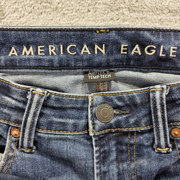 American Eagle Slim Jeans Mens Size 32x34 Dark Wash Airflex+ Temp Tech - Picture 5 of 11